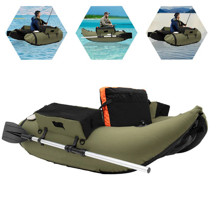 Inflatable Fishing Boat Outdoor 136*105cm Max Capacity 286.6 lbs