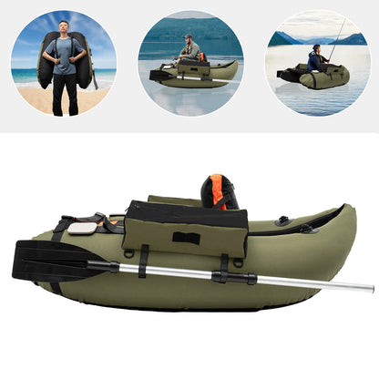 Inflatable Fishing Boat Outdoor 136*105cm Max Capacity 286.6 lbs