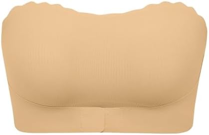 Sfascumop Womens Strapless Front Closure Bras One Piece Seamless Shapewear