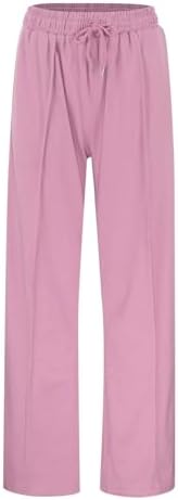 Fashionable Wide Leg Sweatpants for Women - High Waisted with Pockets