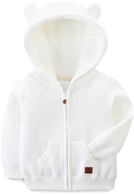 Babymine Baby Boy Girl Clothes Zip-Up Hoodie with Sherpa Lining - Stay Cozy
