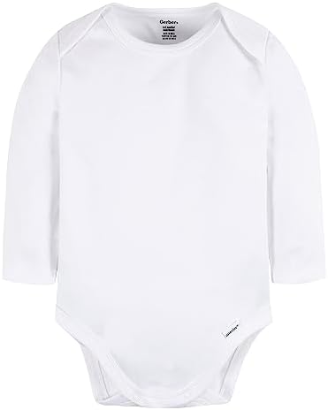 Gerber Baby Long Sleeve Solid Onesies Multi-Pack