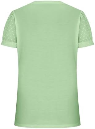 Sfascumop Womens Puff Sleeve T-shirt for a Casual Look