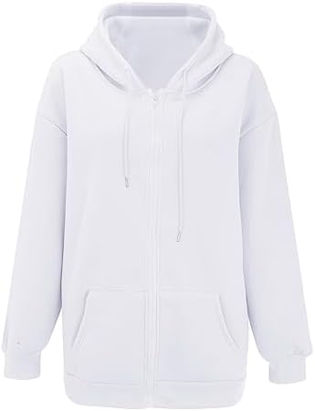 Womens Oversized Full Zip Y2K Hoodie - Loose Fit