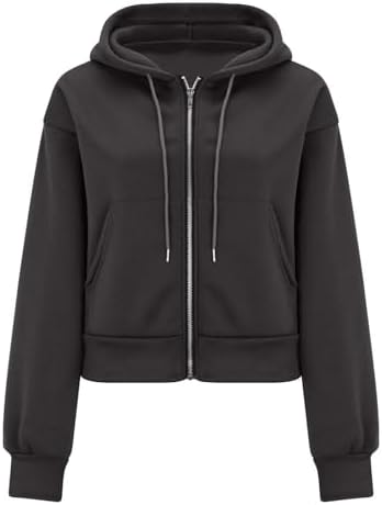 Womens Zip-Up Crop Hoody