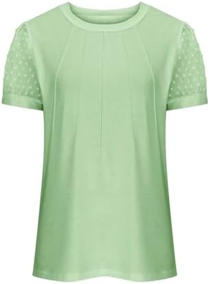 Sfascumop Womens Puff Sleeve T-shirt for a Casual Look