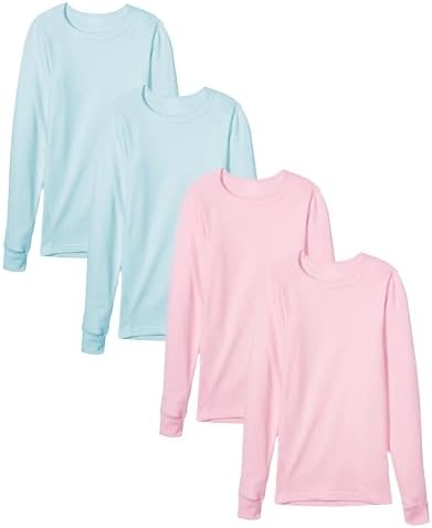 Andrew Scott Womens Base Layer Thermal Tops Soft Cozy 100 Cotton Multi Packs