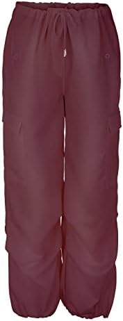 Womens wide-leg cargo pants with multiple pockets