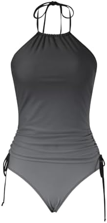 Halter Tankini Swimsuit for Women 2-Piece High-Waisted Flowy Set