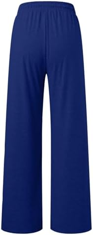 High-Waisted Wide-Leg Basketball Trendy Comfy Casual Womens Athletic Sweatpants with Drawstring