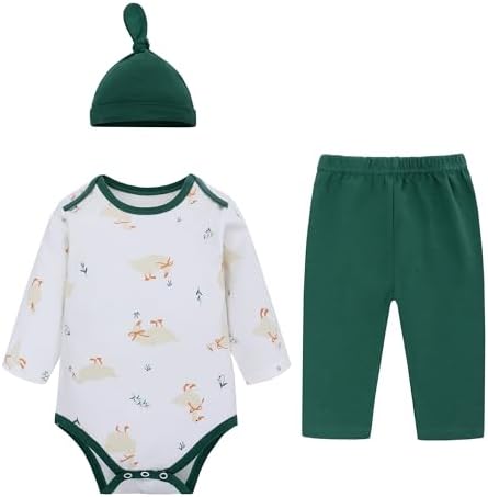 LAT Newborn Unisex Romper Set for Baby Boys Girls
