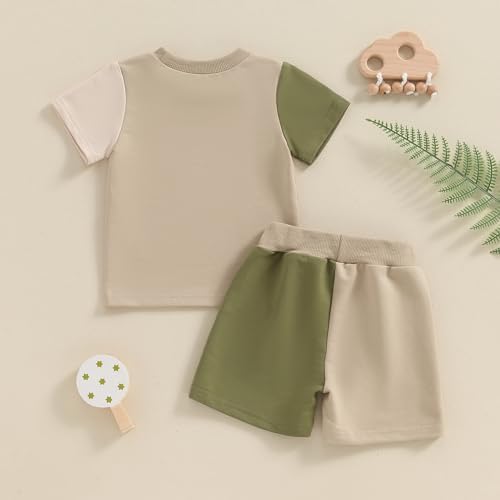 Allshope Toddler Boy Summer Outfit 2-in-1 Shorts Set
