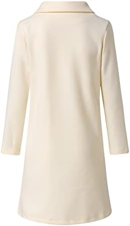 Womens Lapels Collars Wool Pea Coats Mid-Long Over Coats Wind-Resistant Stylish