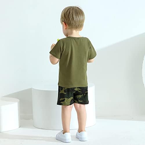 DISAUR Toddler Boys 2PCS Summer Short Sleeve Set with Pants