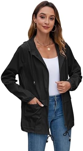 Hount Womens Lightweight Hooded Raincoat