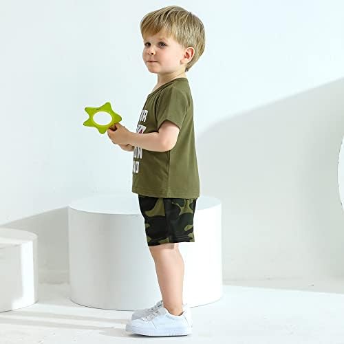 DISAUR Toddler Boys 2PCS Summer Short Sleeve Set with Pants