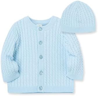 Little Me Baby Girls Cable Knit Sweater and Cap Set
