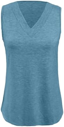Womens Trendy Summer Tank Top 2025 - V Neck Sleeveless