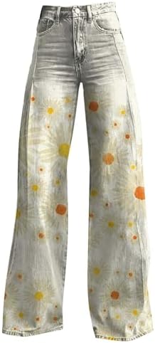 Floral Wide-Leg Baggy Jeans for Women