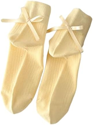 Trendy Bow Crew Socks for Women