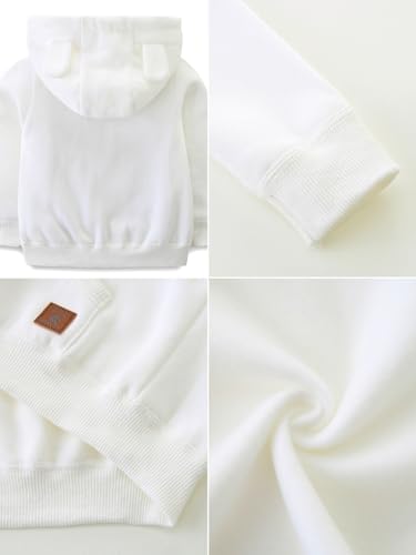 Babymine Baby Boy Girl Clothes Zip-Up Hoodie with Sherpa Lining - Stay Cozy