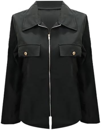 FALL OUTDOORSY jacket LN686 mod hem high neck casual jacket