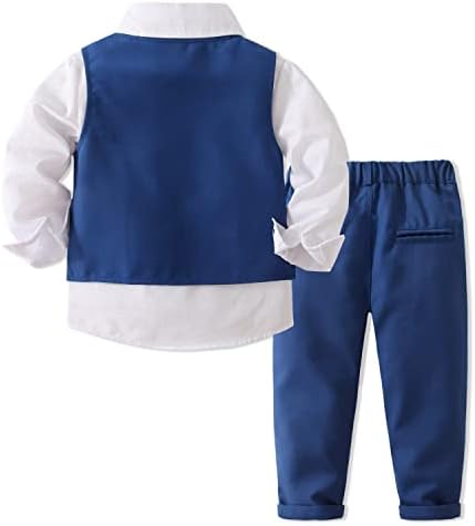 Kimocat Boys 4-Piece Formal Suit Set mens gentleman style outfit
