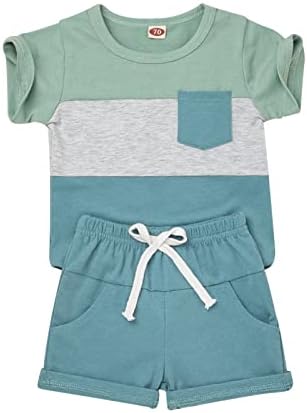 Perfect Summer Set Toddler Boys Outfit with Contrast Design