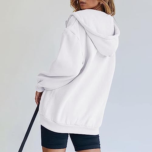 Womens Oversized Full Zip Y2K Hoodie - Loose Fit