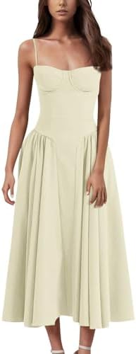 Womens Corset Dress 2025 Summer Elegant Spaghetti