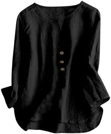 LWMHRJXHE Womens Casual Linen Blouse