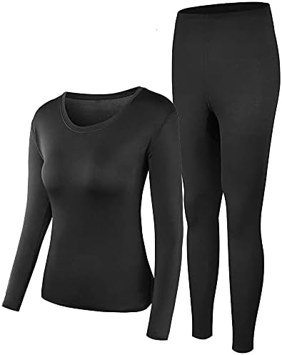 Thermal Base Layer Set for Women - Ultra-Soft SkiingWinter Warm Top Bottom