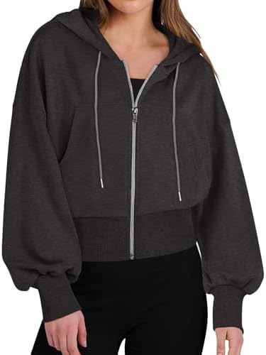 Womens Zip-Up Crop Hoody