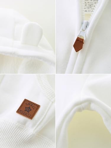 Babymine Baby Boy Girl Clothes Zip-Up Hoodie with Sherpa Lining - Stay Cozy
