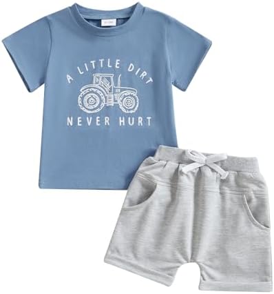 Cute 2-in-1 Toddler Shirts Shorts for Summer Fun