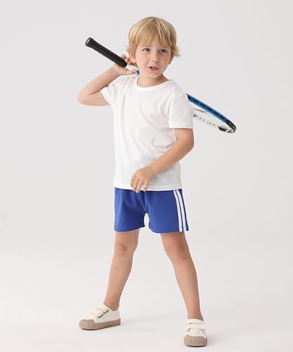 GFQLONG 5 Pack Toddler Cotton Running Shorts for Boys Girls