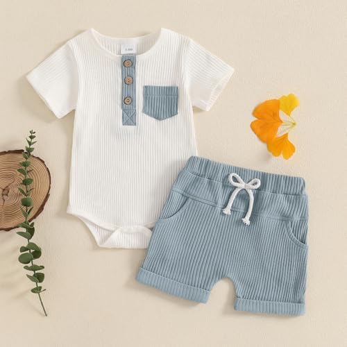 Perfect Summer romper and shorts set for growing boys
