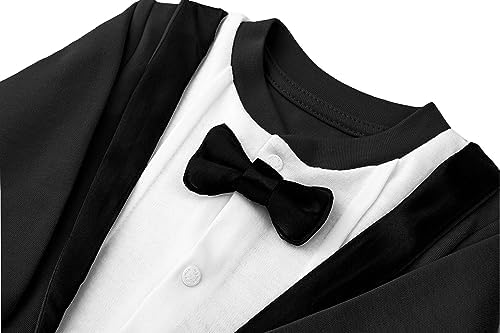 Lilax Baby Tuxedo Footie for Boys Christmas Holiday Style