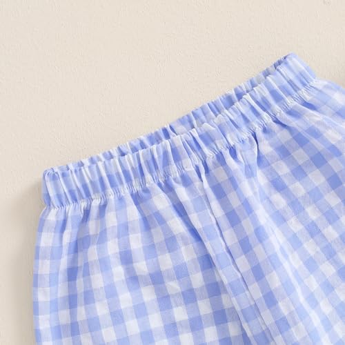 Goocher Elastic waist Plaid print Cotton pants for Toddlers boys and girls