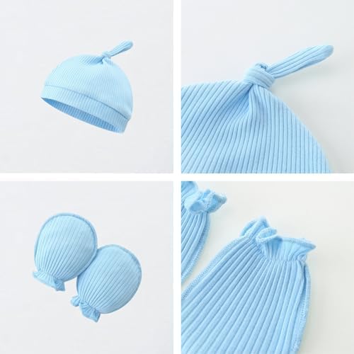 Cute Baby Romper with Mittens Hat for Newborns