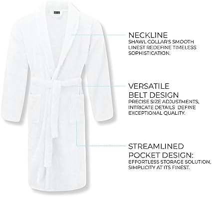 Premium Cotton Terry Bathrobe and Slipper Set