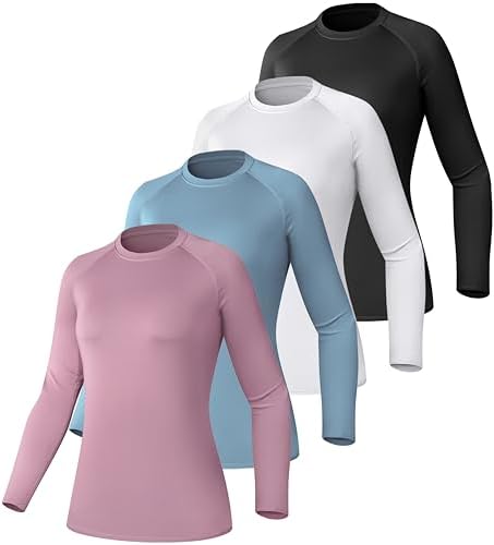 compression performance activewear - TELALEO Womens 4-Piece Basle Layer Set