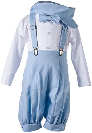 Tuxgear Boys Linen Knickerbocker Outfit with Pageboy Hat - Premium Quality USA Made