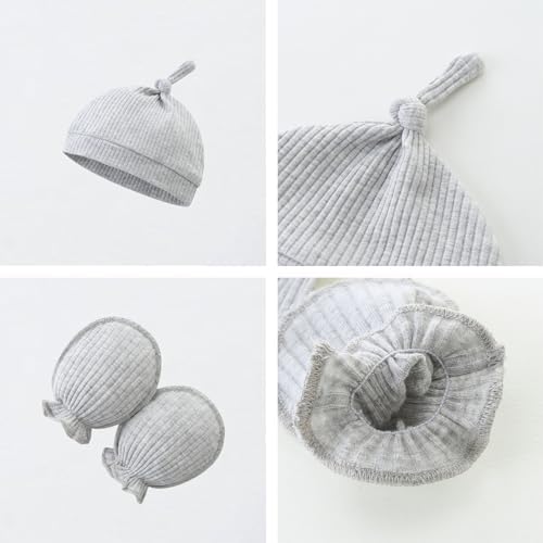 Baby Romper with Mittens Hats for Infants