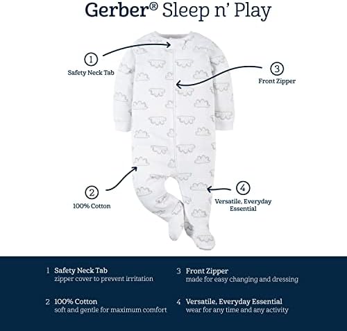 gerber baby boys sleep n play 2 pack bundle