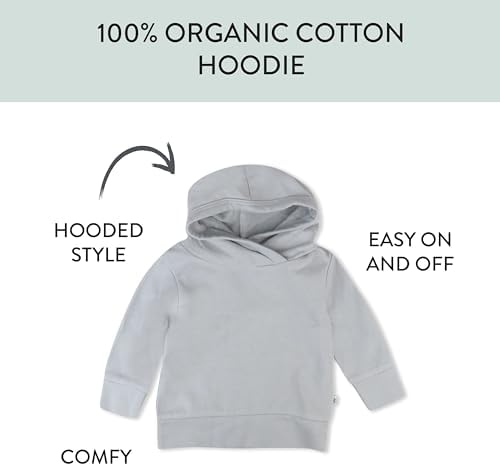 HonestBaby Unisex Baby Terry hoodie 100 organic cotton for toddlers