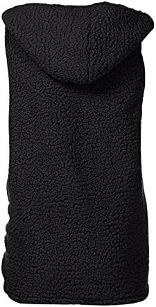 2023 Womens Sherpa Jacket Vest Casual Lapel Fleece Fuzzy Coat Sleveless Outwear