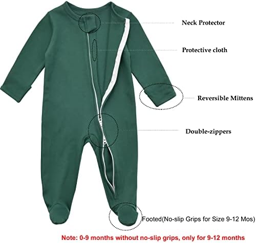 Aablexema Baby Pajama Footie cotton pjs for baby