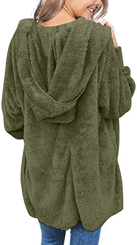 Luvamia Womens Cozy Open Front Fleece Cardigan Jacket