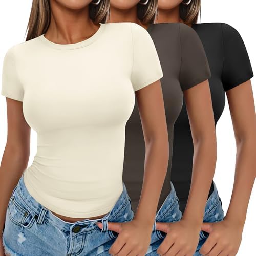 Ekouaer 3-Pack Womens Basic Thermal T-Shirts